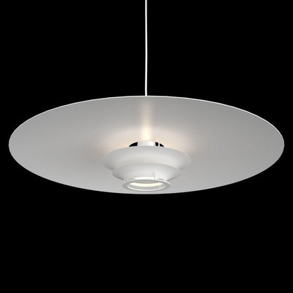 Modern White Aluminum Disk LED Pendant Light