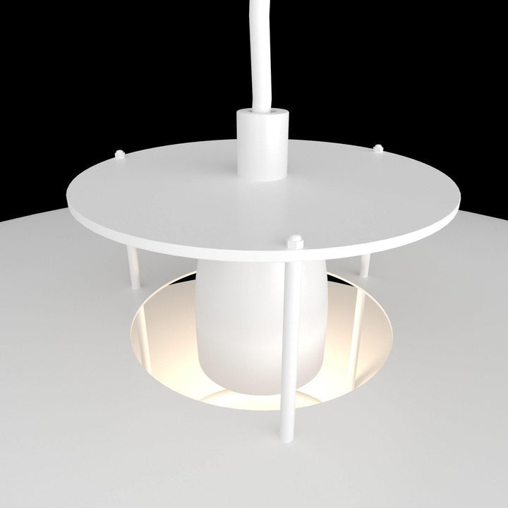Modern White Aluminum Disk LED Pendant Light