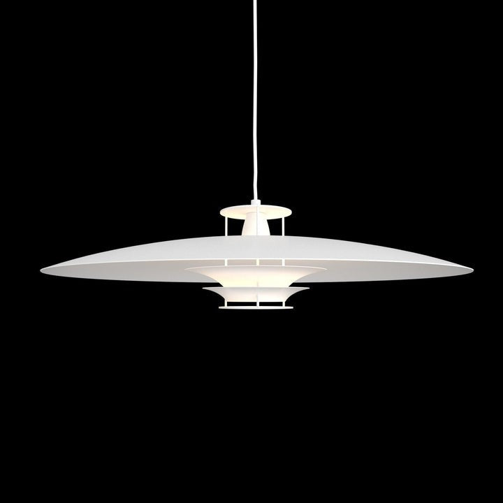 Modern White Aluminum Disk LED Pendant Light