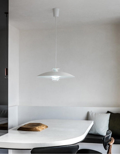 Modern White Aluminum Disk LED Pendant Light