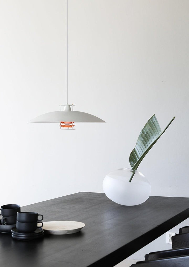 Modern White Aluminum Disk LED Pendant Light