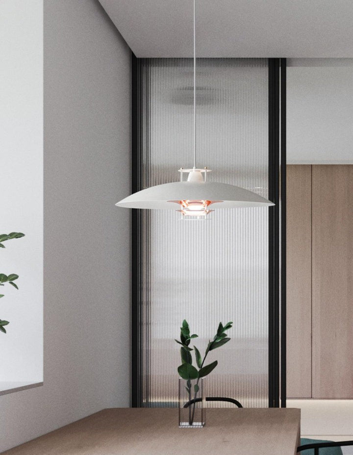 Modern White Aluminum Disk LED Pendant Light