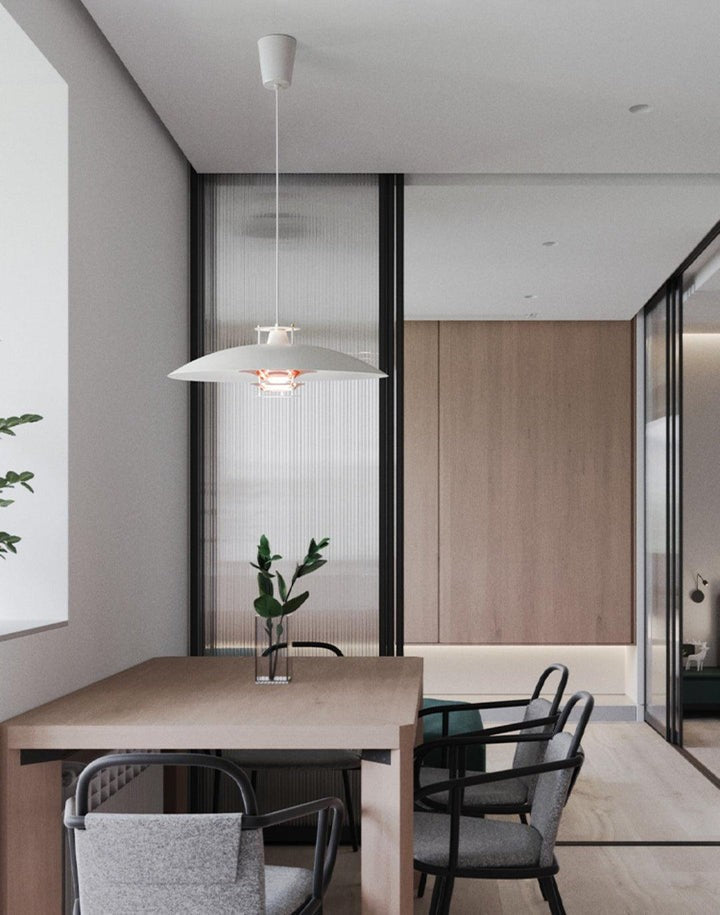 Modern White Aluminum Disk LED Pendant Light