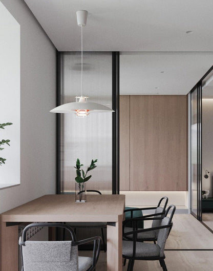 Modern White Aluminum Disk LED Pendant Light