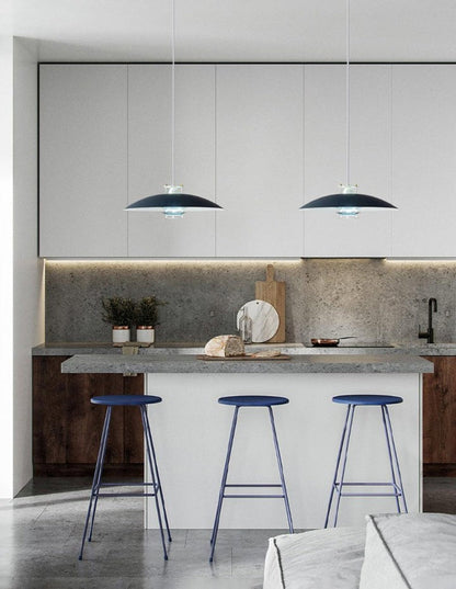Modern White Aluminum Disk LED Pendant Light