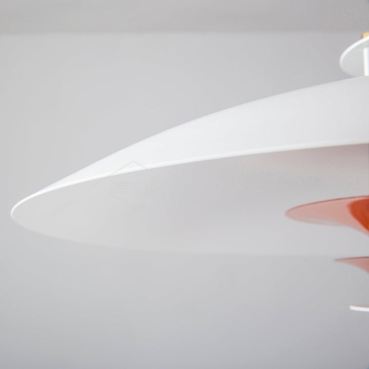 Modern White Aluminum Disk LED Pendant Light