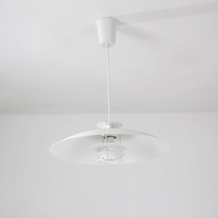Modern White Aluminum Disk LED Pendant Light