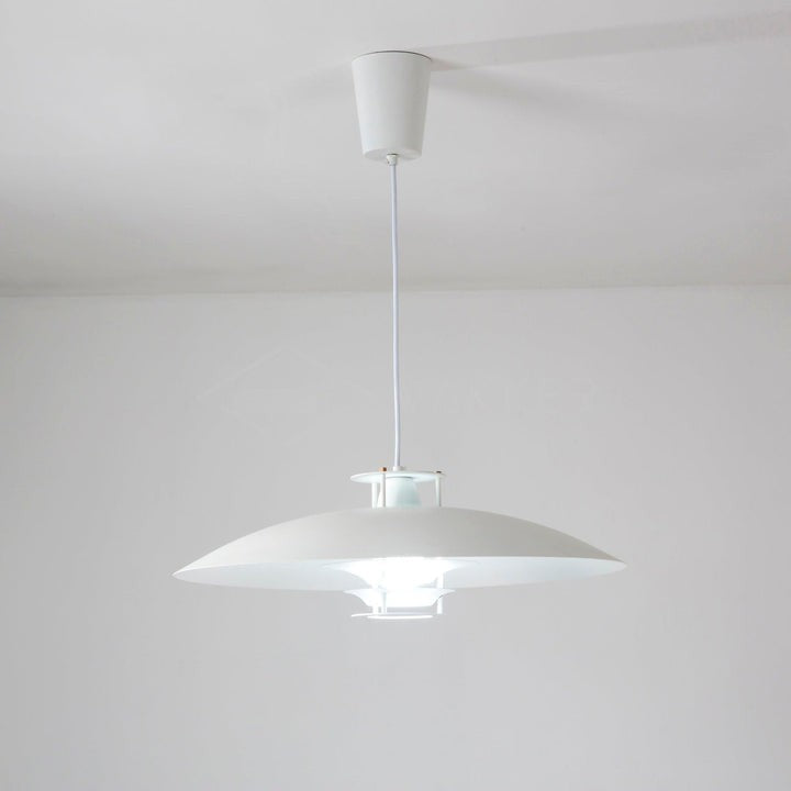 Modern White Aluminum Disk LED Pendant Light