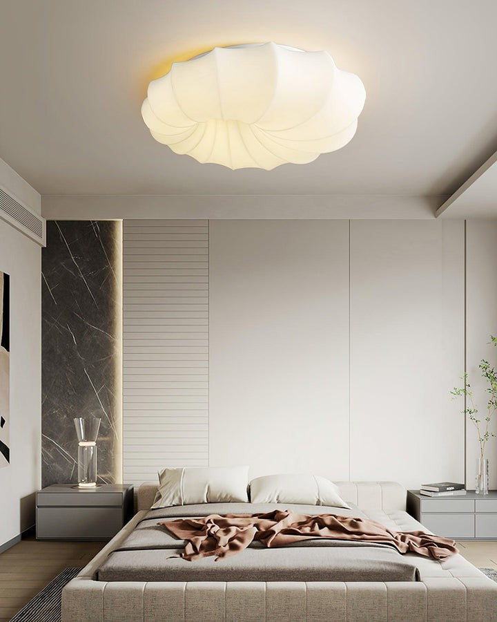 Modern White LED Flush Mount Ceiling Light Fixture