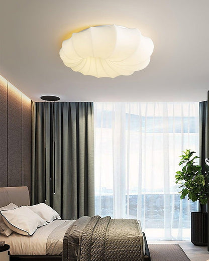 Modern White LED Flush Mount Ceiling Light Fixture