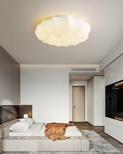 Modern White LED Flush Mount Ceiling Light Fixture