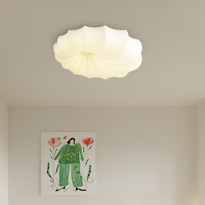 Modern White LED Flush Mount Ceiling Light Fixture