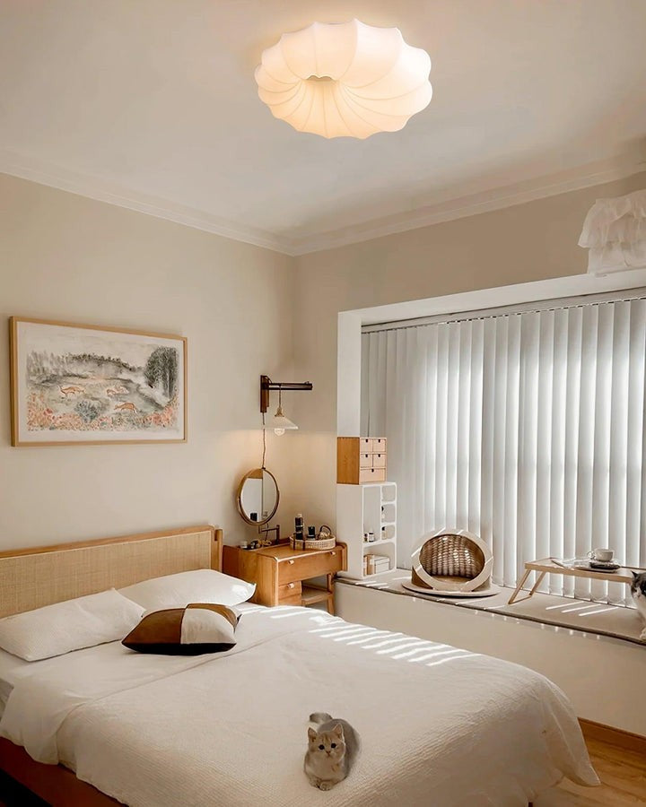 Modern White LED Flush Mount Ceiling Light Fixture
