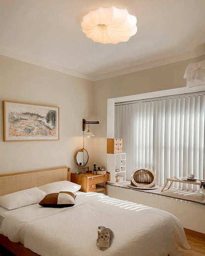 Modern White LED Flush Mount Ceiling Light Fixture