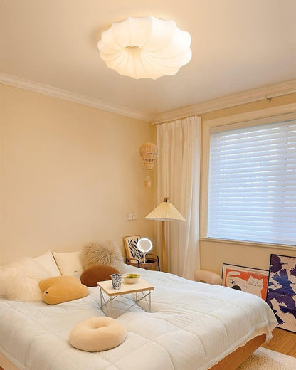 Modern White LED Flush Mount Ceiling Light Fixture