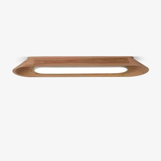 Modern Wood Channel LED Ceiling Light