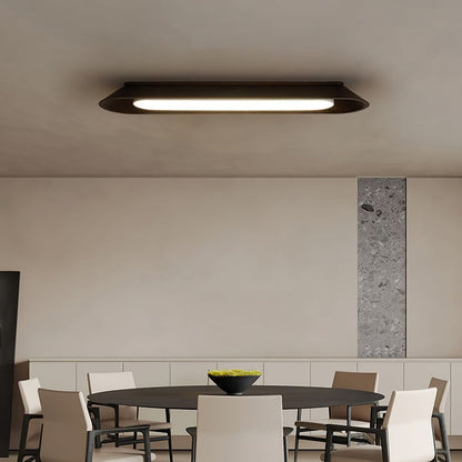 Modern Wood Channel LED Ceiling Light