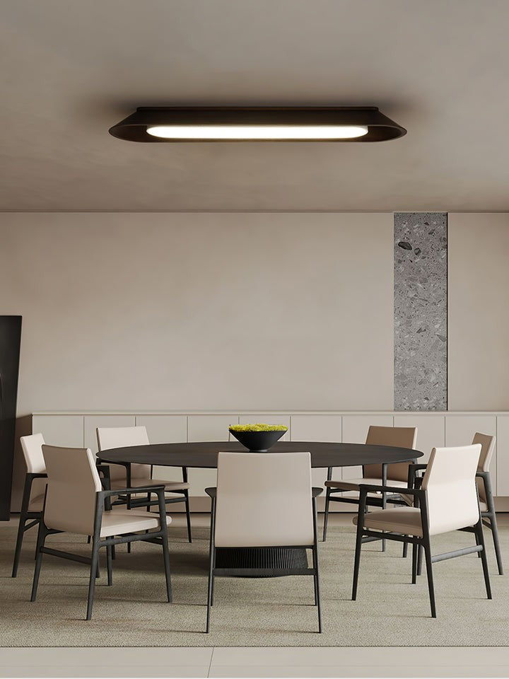 Modern Wood Channel LED Ceiling Light