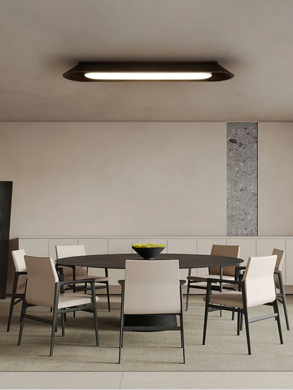 Modern Wood Channel LED Ceiling Light