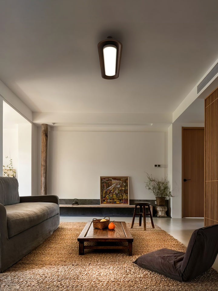 Modern Wood Channel LED Ceiling Light