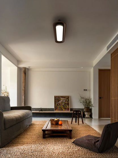 Modern Wood Channel LED Ceiling Light