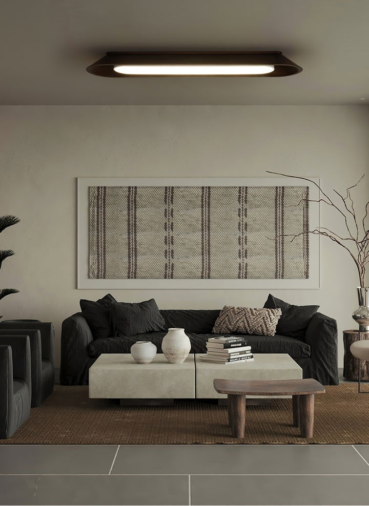 Modern Wood Channel LED Ceiling Light