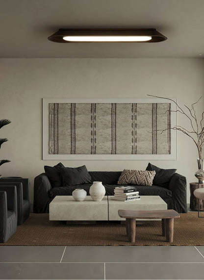 Modern Wood Channel LED Ceiling Light
