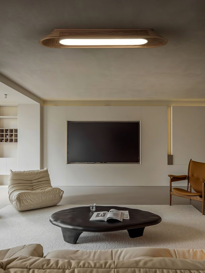 Modern Wood Channel LED Ceiling Light