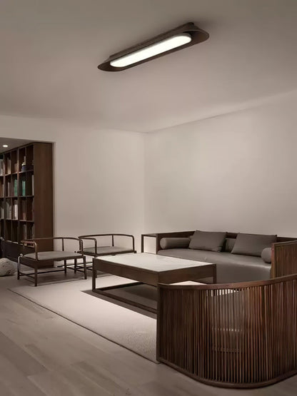 Modern Wood Channel LED Ceiling Light