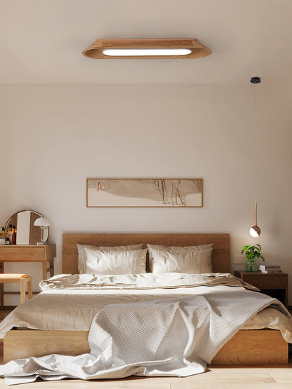Modern Wood Channel LED Ceiling Light