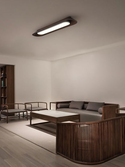 Modern Wood Channel LED Ceiling Light