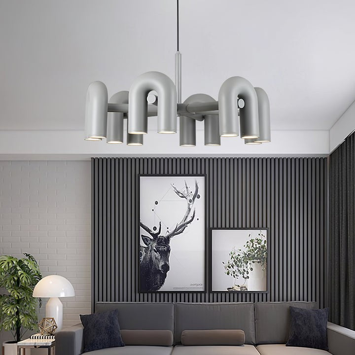 Modular U-Shaped LED Chandelier