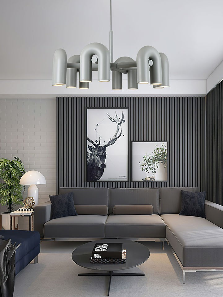 Modular U-Shaped LED Chandelier
