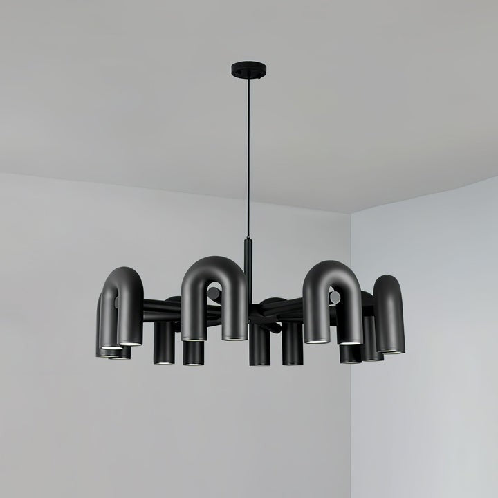 Modular U-Shaped LED Chandelier
