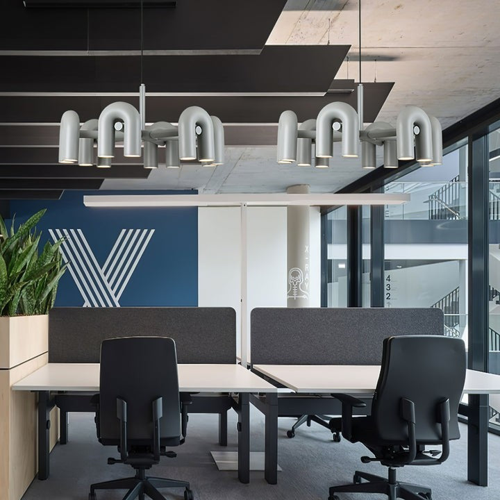 Modular U-Shaped LED Chandelier