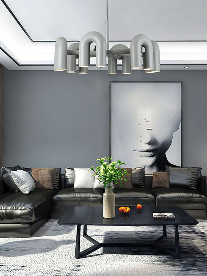 Modular U-Shaped LED Chandelier