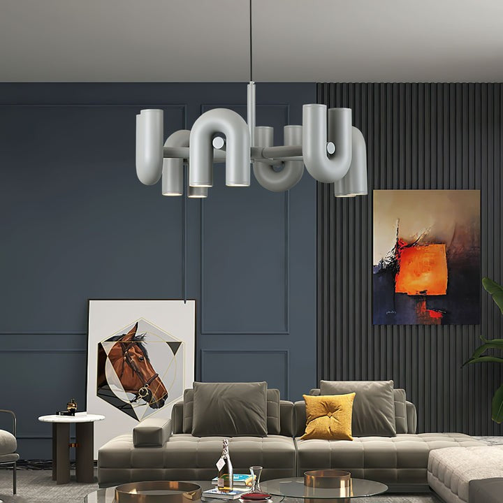 Modular U-Shaped LED Chandelier