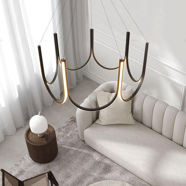Modular U-Shaped LED Pendant – Adjustable Multi-Size Lighting