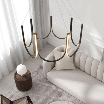 Modular U-Shaped LED Pendant – Adjustable Multi-Size Lighting
