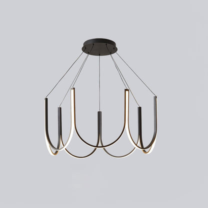 Modular U-Shaped LED Pendant – Adjustable Multi-Size Lighting
