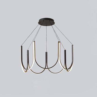 Modular U-Shaped LED Pendant – Adjustable Multi-Size Lighting