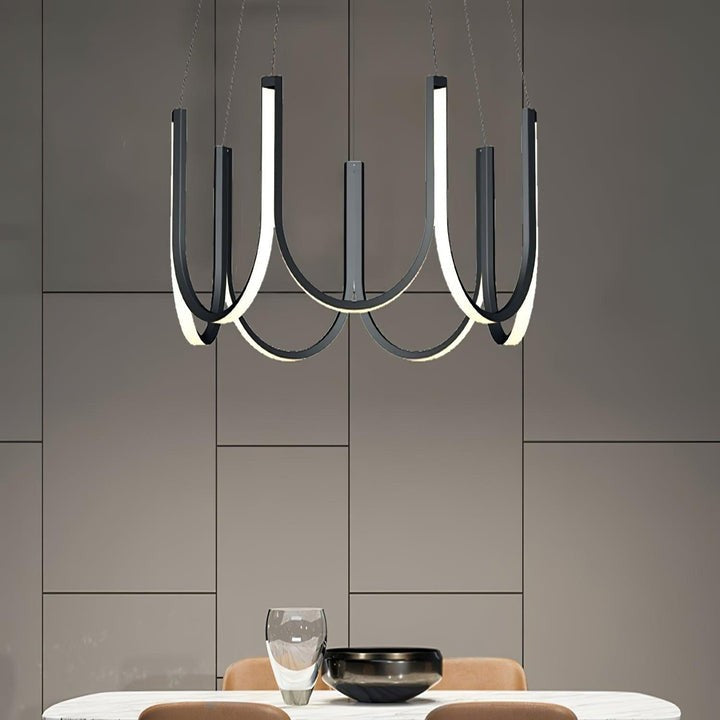 Modular U-Shaped LED Pendant – Adjustable Multi-Size Lighting