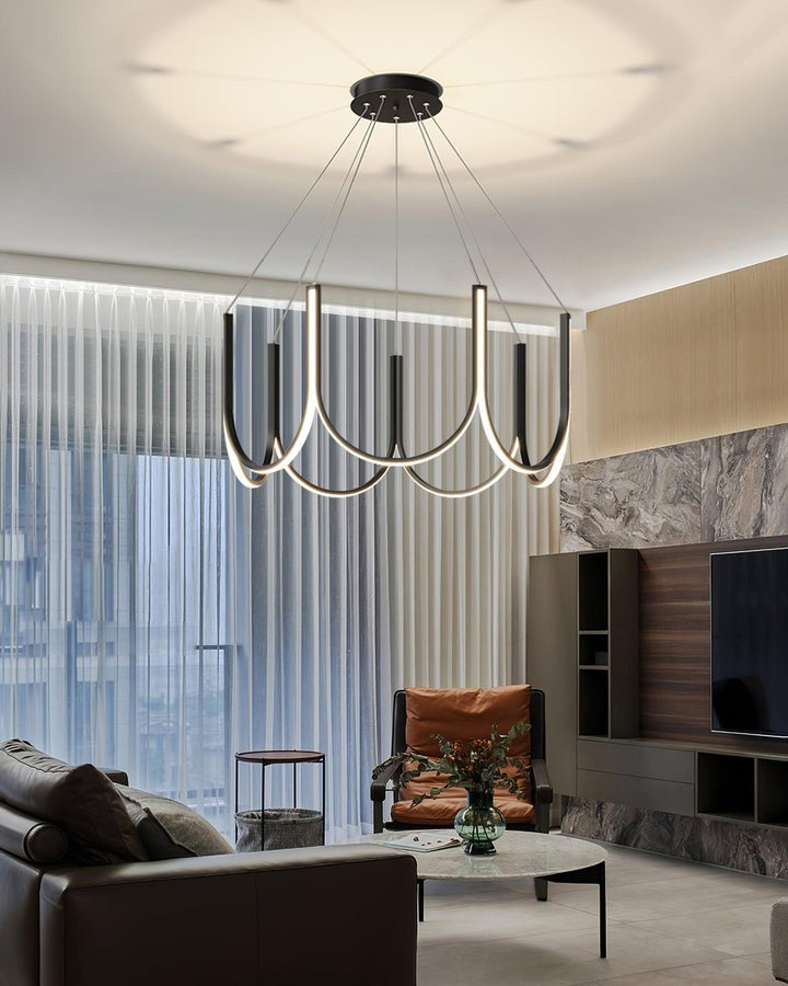 Modular U-Shaped LED Pendant – Adjustable Multi-Size Lighting