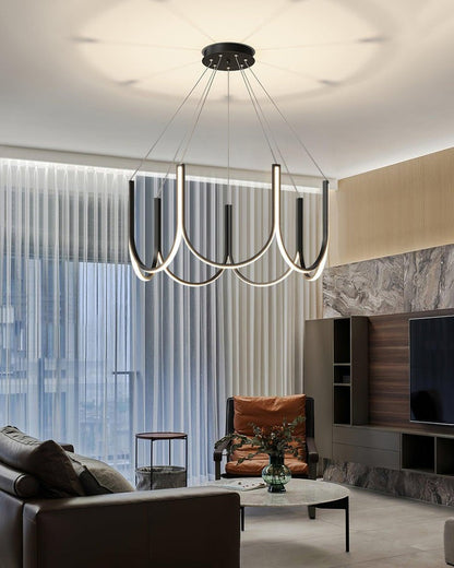 Modular U-Shaped LED Pendant – Adjustable Multi-Size Lighting