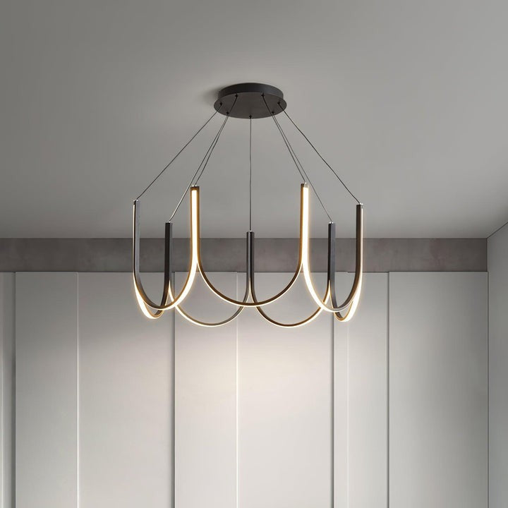 Modular U-Shaped LED Pendant – Adjustable Multi-Size Lighting