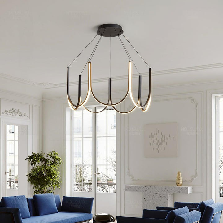 Modular U-Shaped LED Pendant – Adjustable Multi-Size Lighting