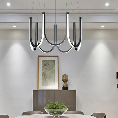 Modular U-Shaped LED Pendant – Adjustable Multi-Size Lighting