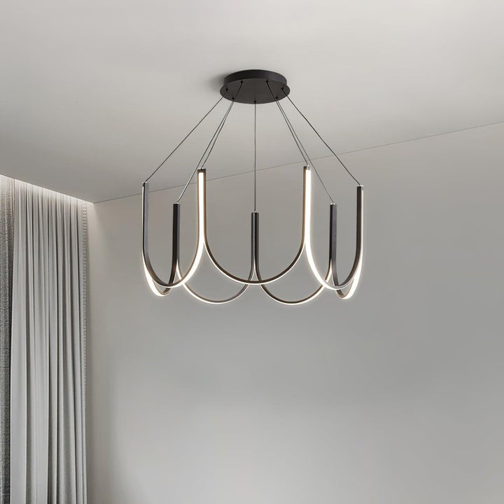 Modular U-Shaped LED Pendant – Adjustable Multi-Size Lighting