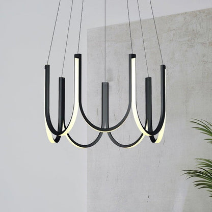 Modular U-Shaped LED Pendant – Adjustable Multi-Size Lighting