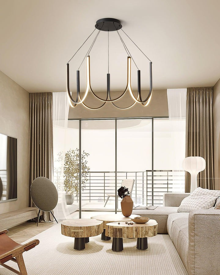 Modular U-Shaped LED Pendant – Adjustable Multi-Size Lighting